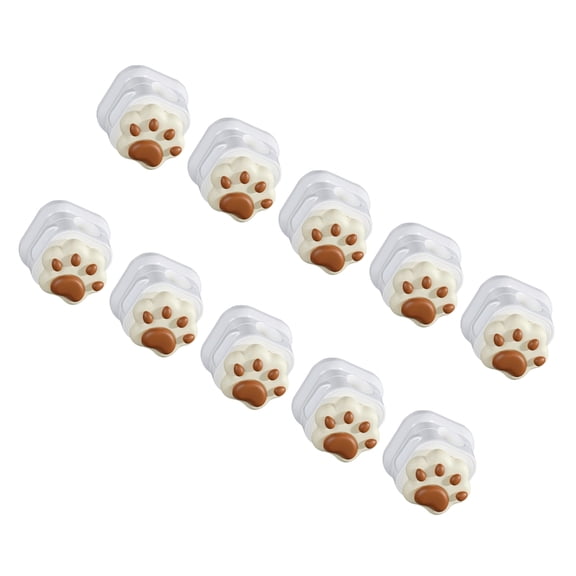 AOOOWER Cats Paws Shaped Magnetic Cord Organizers ABS Material Multiple Device Compatibility Desk Clip