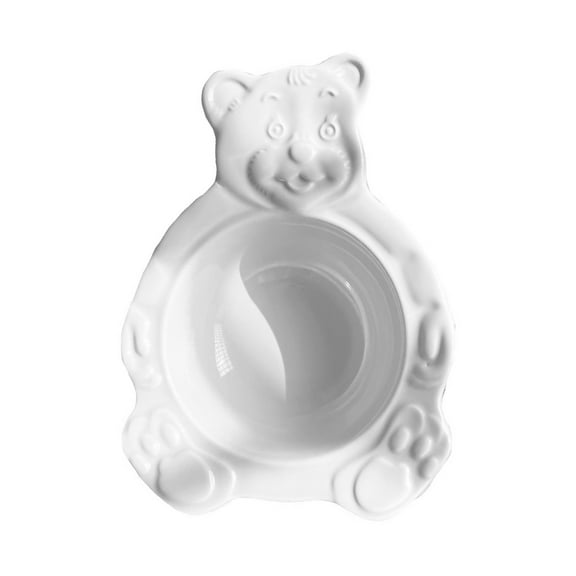 AOOOWER Ceramic Bowl Cute Cartoon Bear Shaped Bowls for Kids Lunch Bowl White or Pink