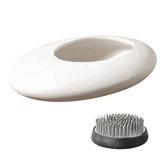 AOOOWER Ceramic Flower Vessel Holder Flower Arrangement for Home, Office, or Public