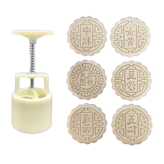 AOOOWER Characters Moon Cake Mold Household Mung Bean Cake Model Printed with Embossed