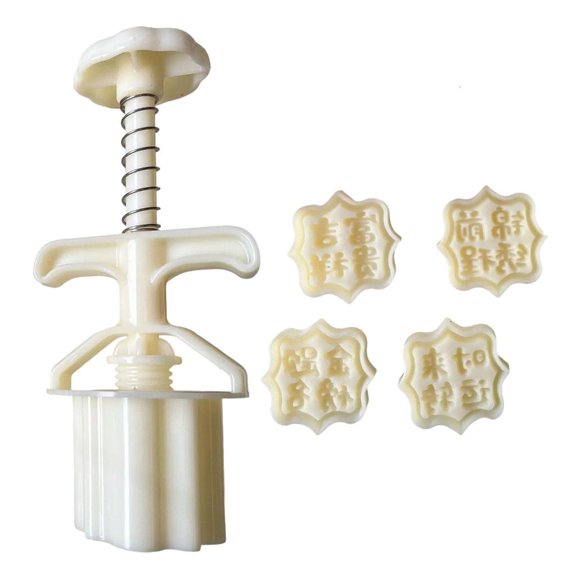 AOOOWER Characters Pattern Dessert Molds MidAutumn Festival Dessert Maker Cookie Stamp Hand Pressure Dessert Baking Tool