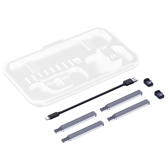 AOOOWER Charging Dock for Gaming Controller Type-C Charging Cradle Cooling Base with 8 Game Card Slot Light Bar