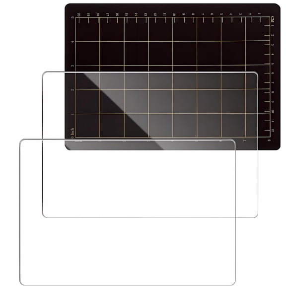 AOOOWER Clear Acrylic Cutting Pad With Magnetic Base For Card Making Handmade Invitation