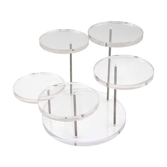 AOOOWER Clear/Black Acrylic Jewelry Display Shelf Jewelry Collection Showcase Organizer Stylish Practical Rings Accessory Stand