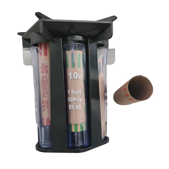 AOOOWER Coin Counter Coin Sorters Tube 5in1 Change Sorters Coin Holder Counter Machine Coin Wrapper Great Gift for Kid