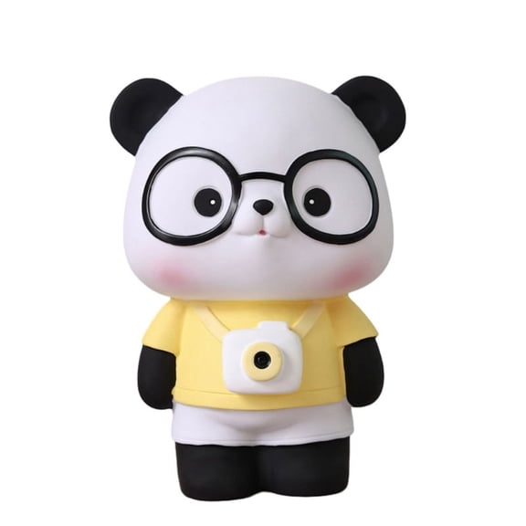 AOOOWER Coin Holder with Anti fall Feature Convenient Money Storage Case Automatic Money Collection Box Panda Money Saving Jar
