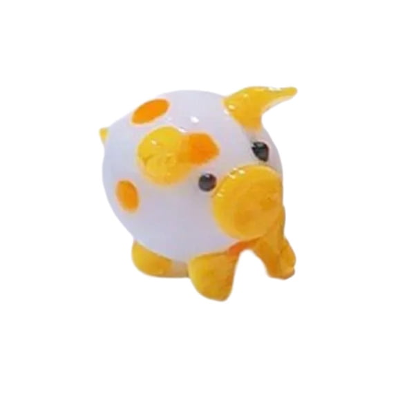 AOOOWER Colorful Glass Piggy Miniature Figurine Crystal Animal Ornament for Artistics Home Decoration and Special Giving