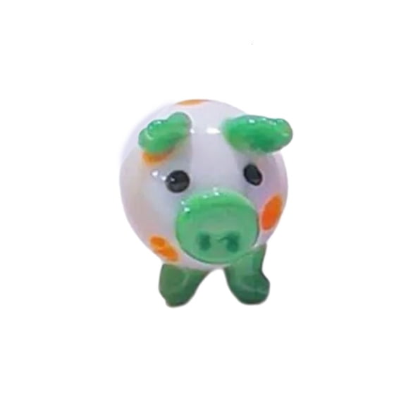 AOOOWER Colorful Glass Piggy Miniature Figurine Crystal Animal Ornament for Artistics Home Decoration and Special Giving
