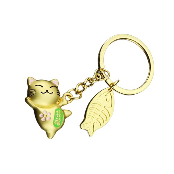 AOOOWER Compact Lucky Cat Key Accessory Charming Lucky Cat Keychain Pendant Accessory Perfect As A Gift Or Personal Use