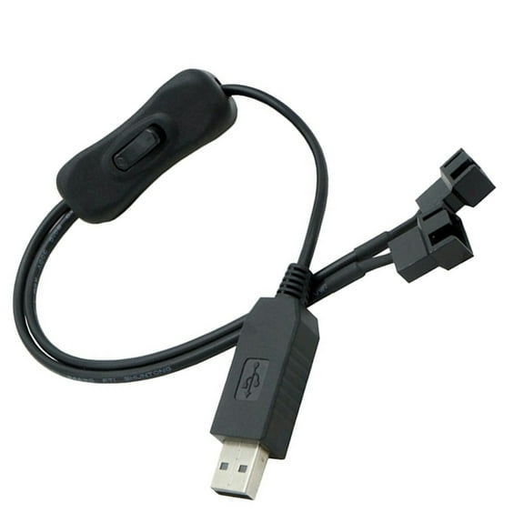AOOOWER Computer Fan Power Supply Adapter, USB To 4Pin Connection Cord With 12V Output