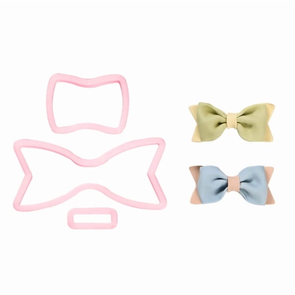 AOOOWER Cookie Moulds Plastic Material Cookie Cutters Bowknots Shaped Baking Accessories Gadgets for Kids Baking Cookie Biscuits