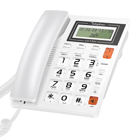 AOOOWER Corded Landline Phone Big Button Landline Phones with Caller Identification Fixed Telephone for Office Hotel Reception