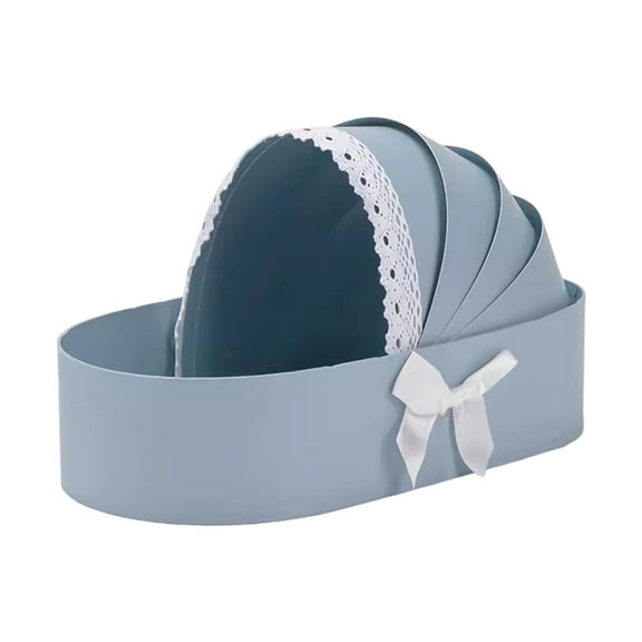AOOOWER Cradle Shape Hamper Basket Empty Baby Showers Flower Basket Gift Box For Wedding Birthday Valentines Day Home Decoration