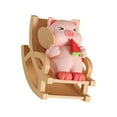 thumbnail image 1 of AOOOWER Creative Cartoon Animal Rocking Chair Model Resins Miniature Sculpture for Home and Office Tabletop Decorative Accent, 1 of 11