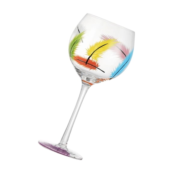 AOOOWER Creative Hand-Painted Crystal Wine Glass Transparent High-Arched Cup Glassware For Romantics Dinners