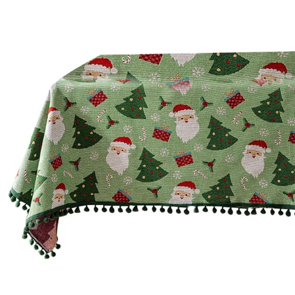 AOOOWER Custom Sized Party Tablecloth With Festival Designs for Dining Room Decorations