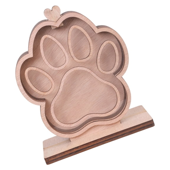 AOOOWER Customizable Pet Furs Memorial Wooden Box Dog Cats Hair Keepsakes For Personalizing Pet Lover Home Decoration Display