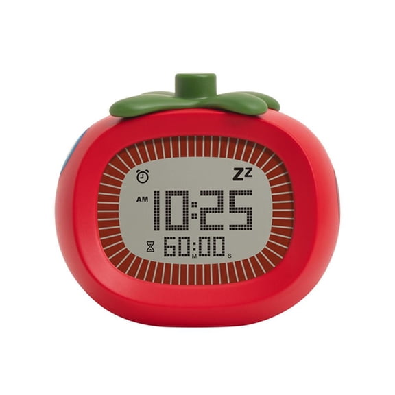AOOOWER Cute Tomato Digital Visual Timer Alarm Clock with LED Display, Count Up Countdowns Modes, Portable Desk Timer for Homework Reading