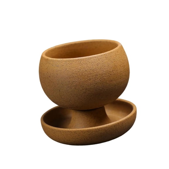 AOOOWER Cuteness Round Shape Ceramics Coffee Cup Nonslip Bottom Mug Creative Drinkware Suitable for Gifting and Daily Use