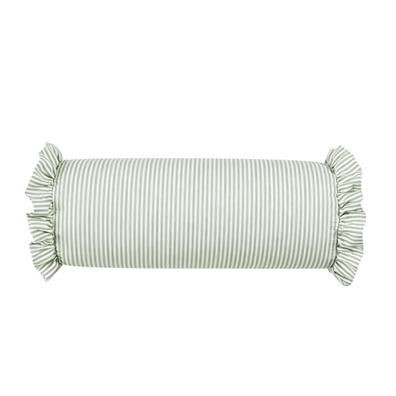 AOOOWER Cylindrical Decorative Pillow Striped Design 4 Muted Color 2 Lengths Fringes For Scandinavian Interior