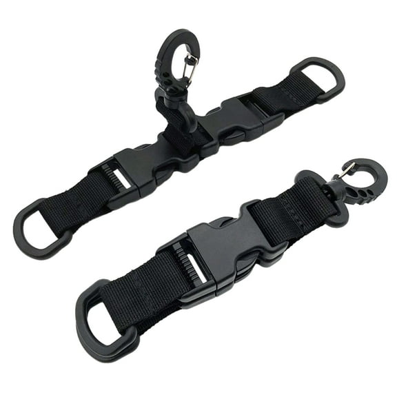 AOOOWER D-Shaped Keychain Double-Split Quick Release Hanging Buckle Tactic Nylon Webbing