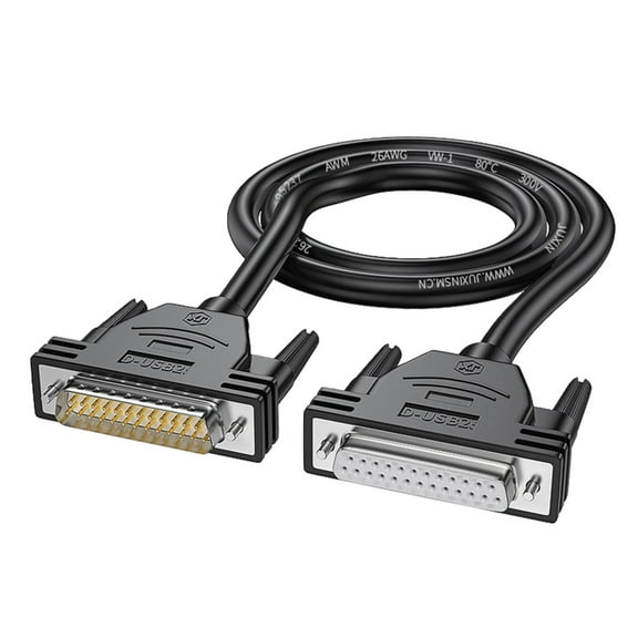AOOOWER DB25 Extension Cable Male Female 25pin Parallel Serial Port Cable Data Wire Line