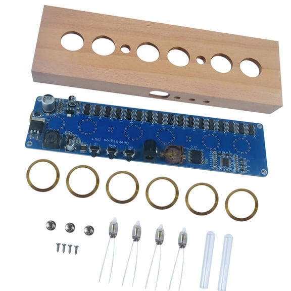 AOOOWER DIY Electrical Component Set Featuring Wood Shell Light and Circuit Board