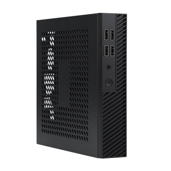 AOOOWER DX01 Mini ITX Computer Case Thin Quick Heat Dissipation PC Case Supporting VESA Mount Rolled Steel Portable Computer