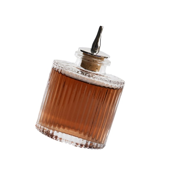AOOOWER Decorative 90ml Glass Liquor Flasks Oval Design Suits Pubs Collectors
