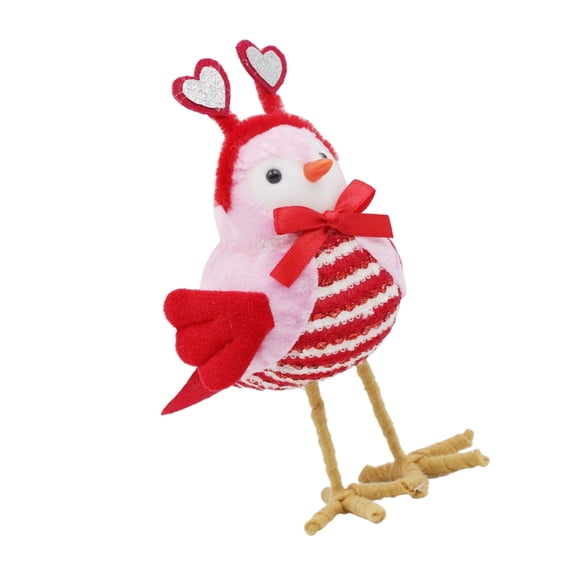 AOOOWER Decorative Bird Sculpture Plushes Bird Figurine For Valentines Day Celebration
