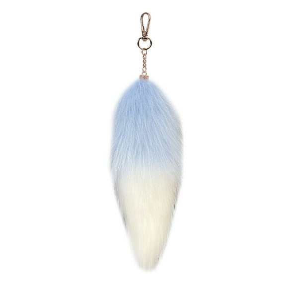 AOOOWER Decorative Foxy Tail Keychain Pendant Soft Plush and Comfortable Keyring Ornament Decoration for School Bags Car Keys