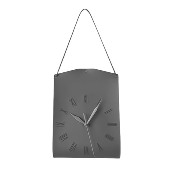 AOOOWER Decorative PU Battery Operated Wall Clock Quiet Movement Home Accent