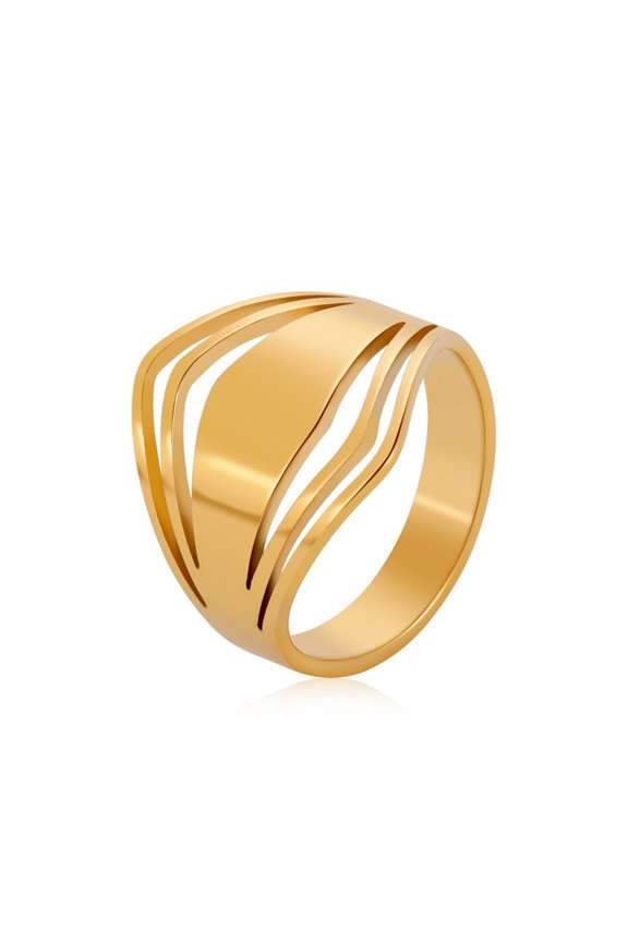 Delicate Hollow Rings Eye Catching Metal Rings Hand Jewelry Finger Rings