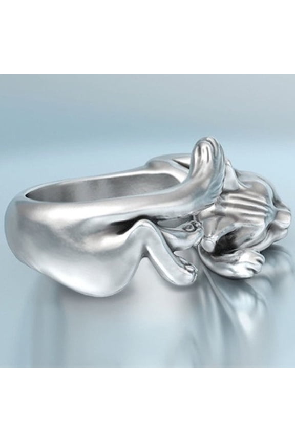 Delicate for Cat Shaped Rings Easy to Match Clothing Adjustable Women Finger Rin