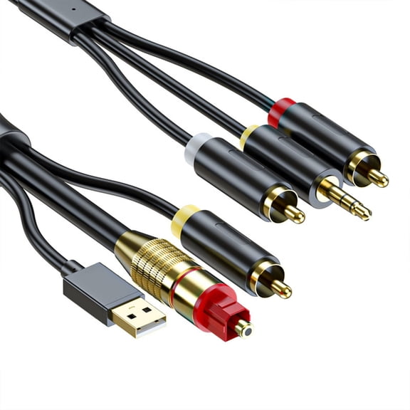 AOOOWER Digital SPDIF/Optical & Coaxial To Analogs & 3.5mm Stereo Adapter Cable