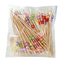 AOOOWER Disposable Bamboos Toothpicks Colorful Buffets Sticks Wedding Parties Decoration