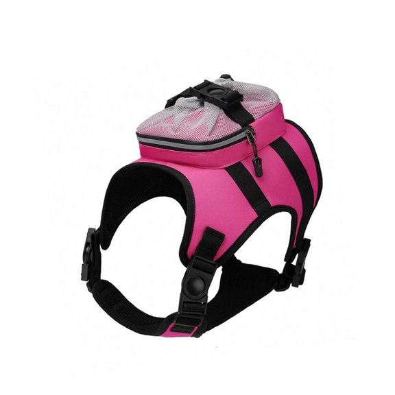 AOOOWER Dog Backpack Vest Harness Decorative Training Bag for Running & Swimming for Small and Large Dogs