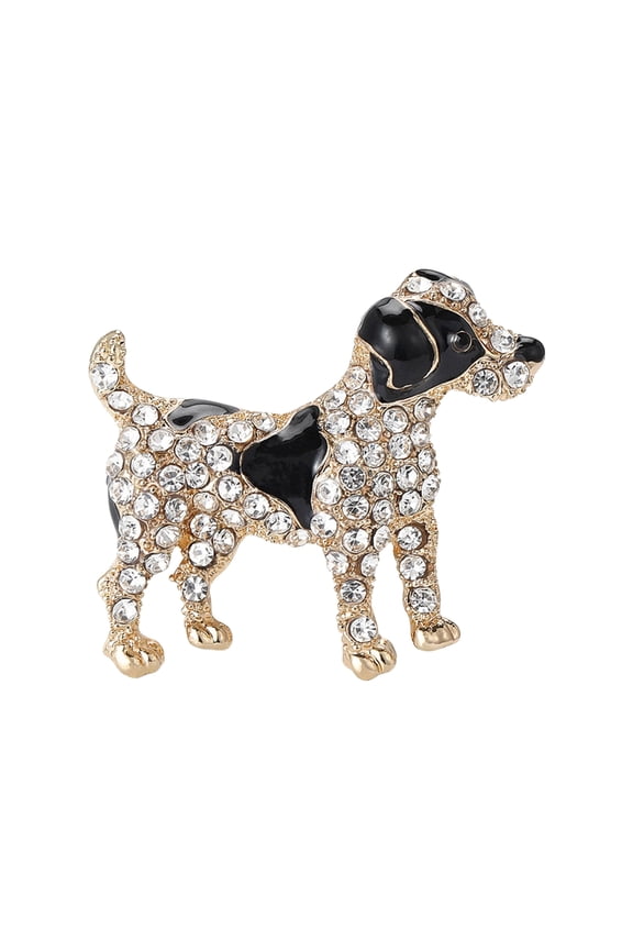 Dog Brooch Pin Sparkling Lapel Pin Alloy Texture Suitable for Stylish Backpack