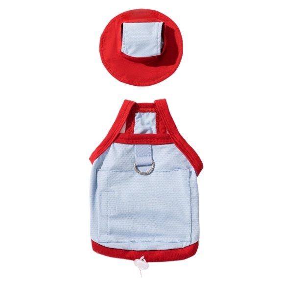 AOOOWER Dog Cooling Shirt Sun Hat Design Breathable For Active Pet Summer Outdoor Activity Beach Walks Large Size