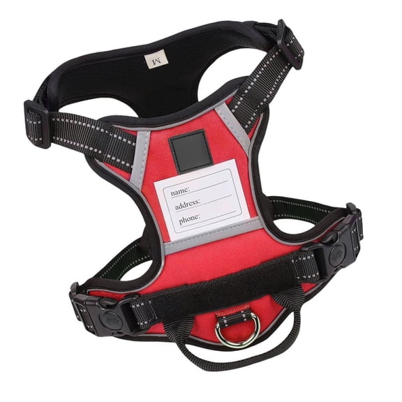 AOOOWER Dog Vest Adjustable Training Harness for Training Walking Nameplate Belt for Large Dogs Heavy Duty