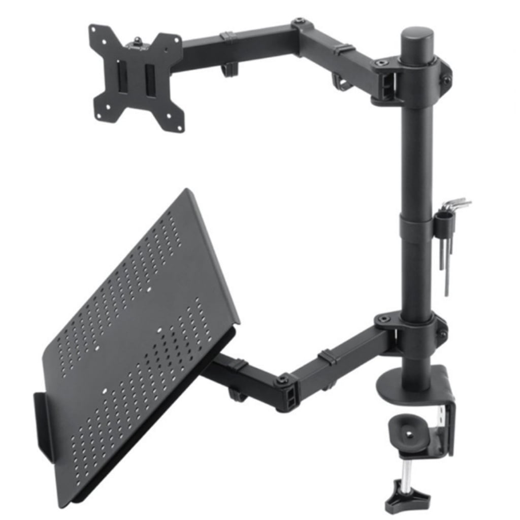 AOOOWER Double Monitors Mount Stand Desk Universal Expandable Display Bracket For Laptop Computer Desktop Holder Double Arm