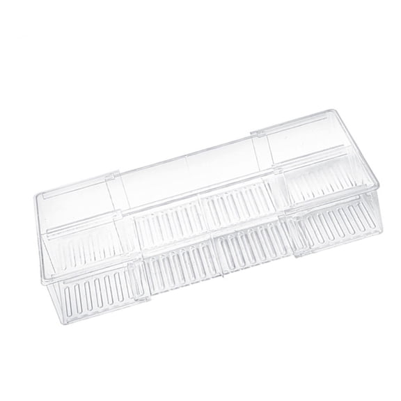 AOOOWER Double Section Adjustable Clear Organizers Easy Cleaning Box for Cosmetics