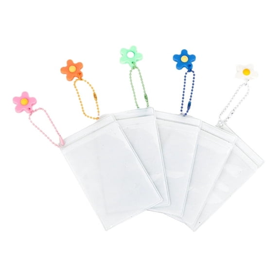 AOOOWER Double Sided Card Display Keychain Card Sleeve Case for Unique Photos and Keys