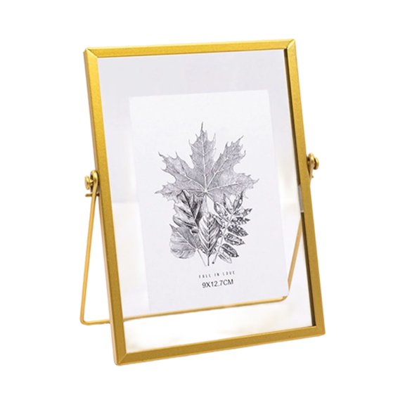 AOOOWER Double Sided Glass Floating Picture Frame Pressed Flower Frame Gift for Family