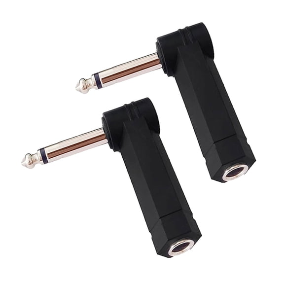 AOOOWER Double/Single Channel 6.35mm Right Angled Audios Extender Durability ABS Metal Construction for Professional Studio Use