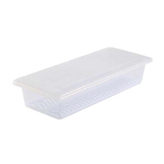 AOOOWER Drain for Fresh Storage Box Containers with Draining Mat for Kitchen Refrigerator Vegetable Fruit Storage Organizer Boxe