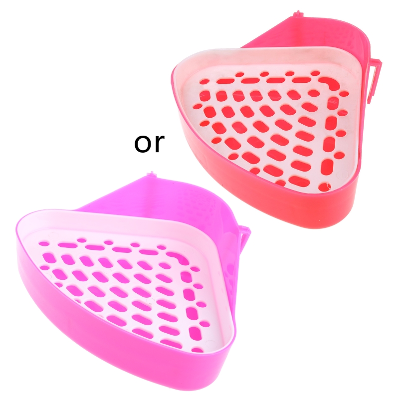 AOOOWER Durable Triangle Litter Box for Cage Bunny Corner Litter