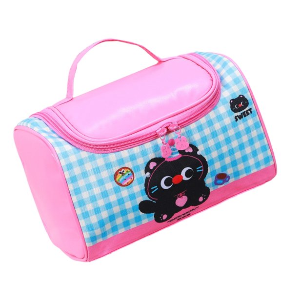 AOOOWER Durable Waterproof Makeup Organizers Cartoon Design Multi Functional Cosmetic Bag Travel Essential