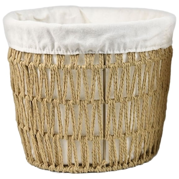 AOOOWER Durable Woven Paper Rope Bin 5L Capacity Portable Portable Multifunctional Home Decors