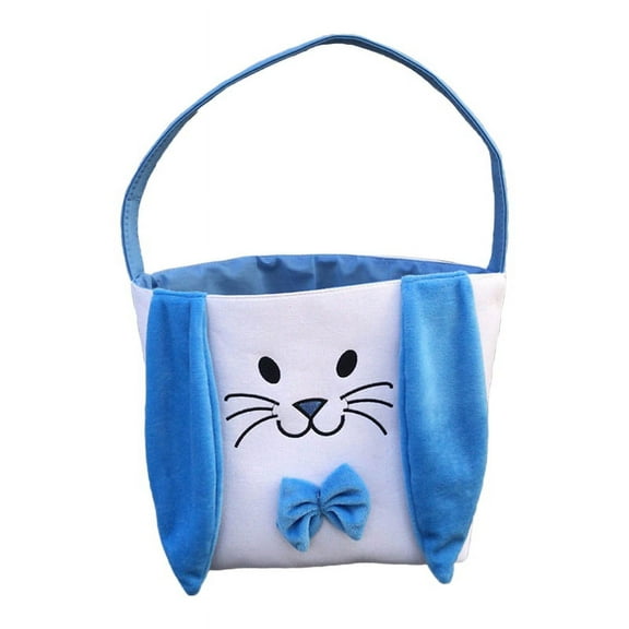 AOOOWER Easter Bunny Basket Bag for Kids Boys Girls Personalized Candy Egg Baskets with Long Ear Gifts Storage Buckets